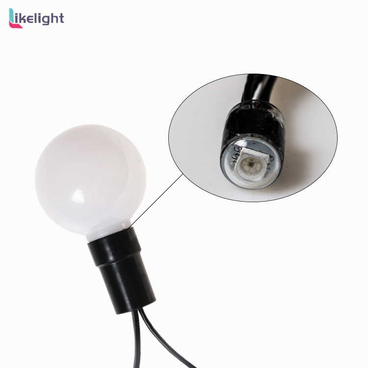 40mm Ball GS8208 G40  RGB Pixel Programmable Led Christmas String Light